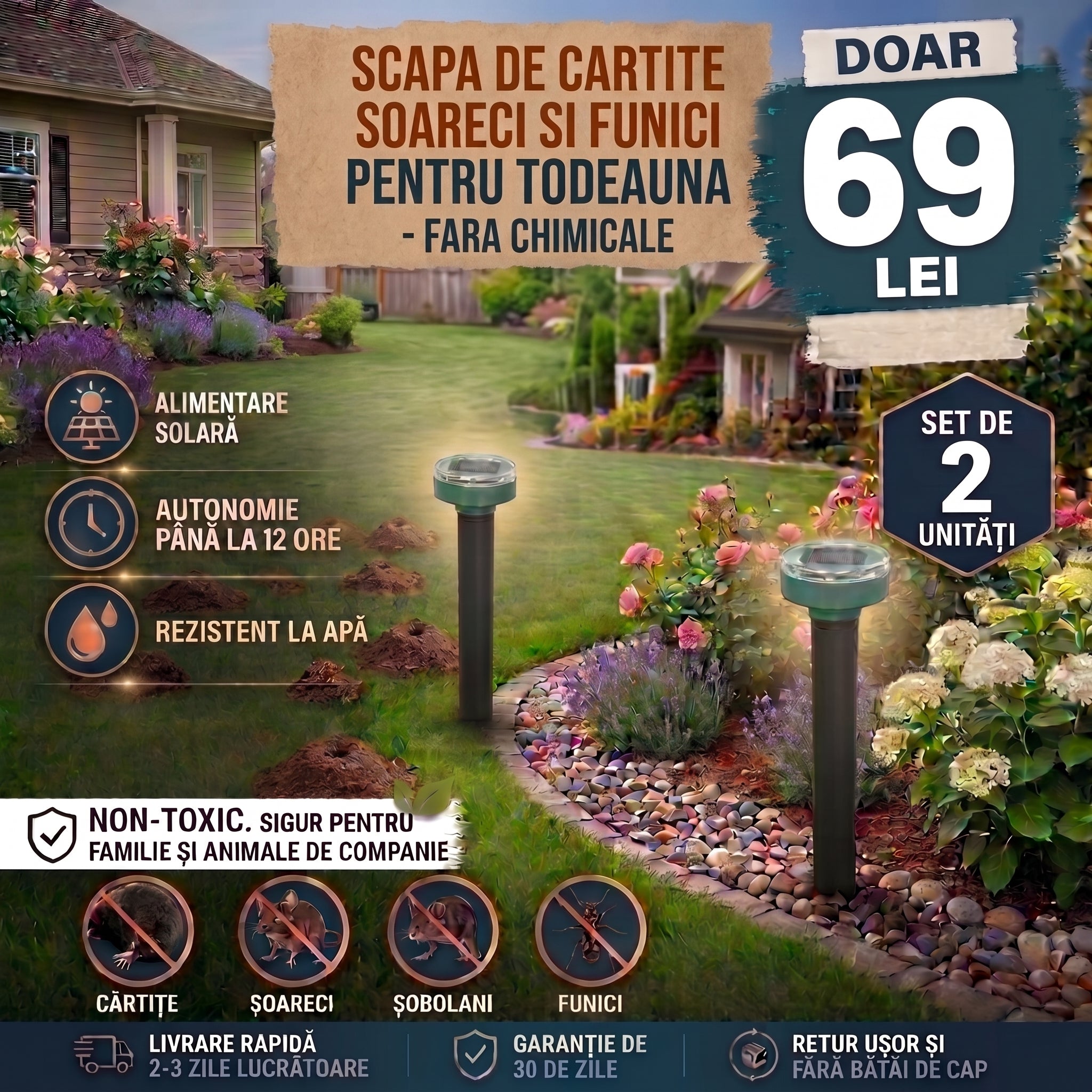 Aparate Solare Anti-Cârtițe